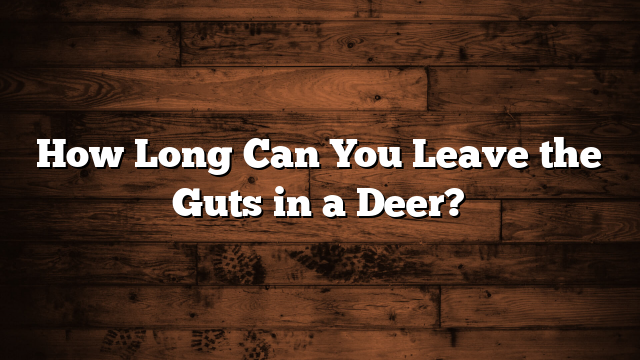 How Long Can You Leave the Guts in a Deer?