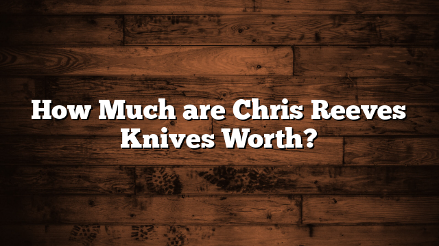 How Much are Chris Reeves Knives Worth?