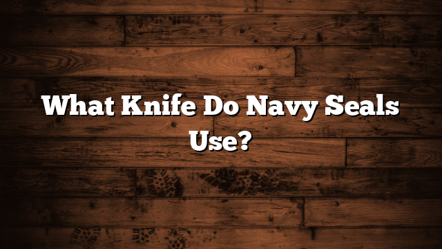 What Knife Do Navy Seals Use?