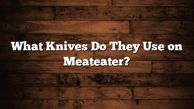 What Knives Do They Use on Meateater?