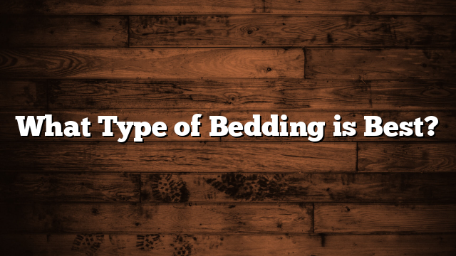 What Type of Bedding is Best?