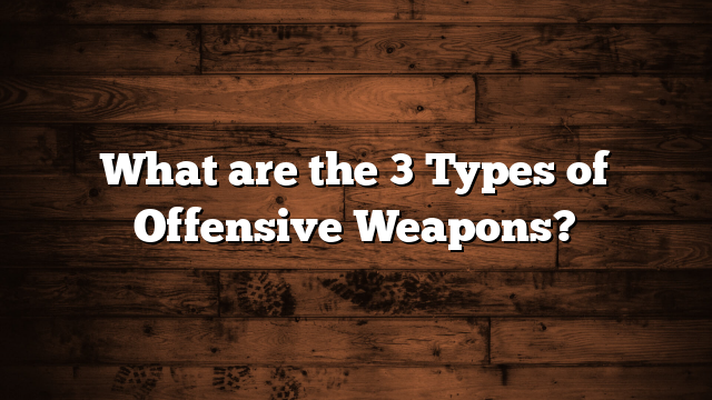 What are the 3 Types of Offensive Weapons?