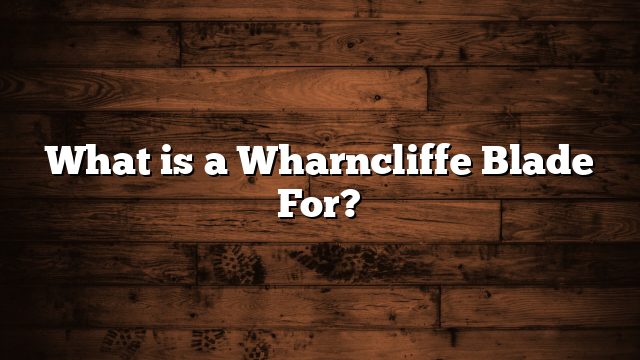 What is a Wharncliffe Blade For?