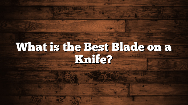 What is the Best Blade on a Knife?