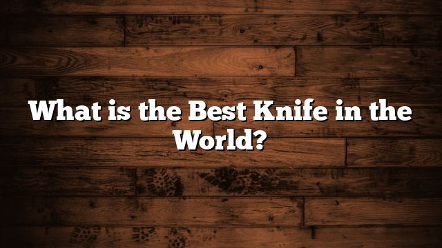 What is the Best Knife in the World?