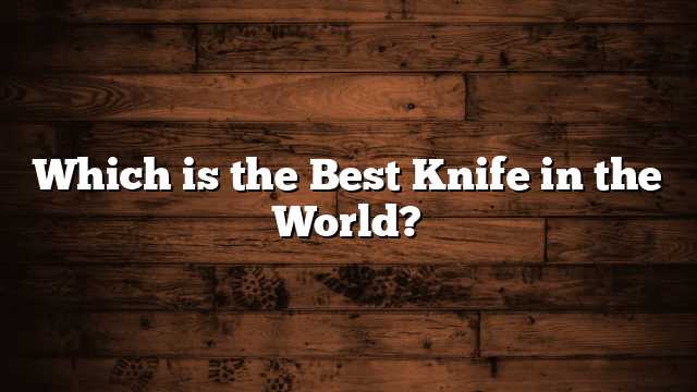 Which is the Best Knife in the World?